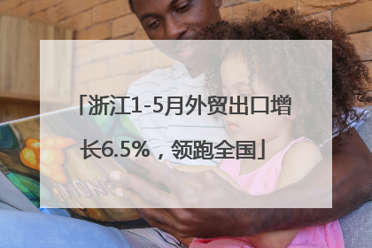 浙江1-5月外贸出口增长6.5%，领跑全国