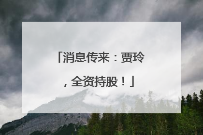 消息传来：贾玲，全资持股！