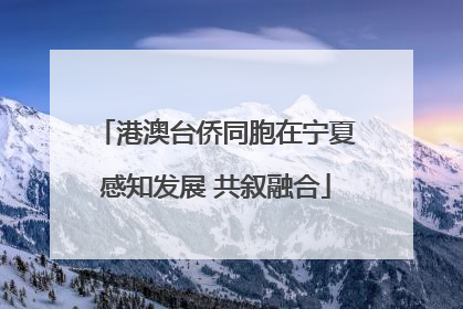 港澳台侨同胞在宁夏感知发展 共叙融合