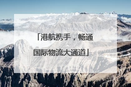 港航携手，畅通国际物流大通道