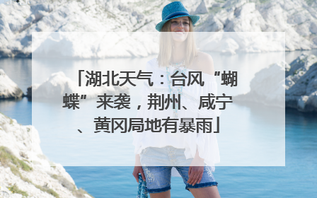湖北天气：台风“蝴蝶”来袭，荆州、咸宁、黄冈局地有暴雨