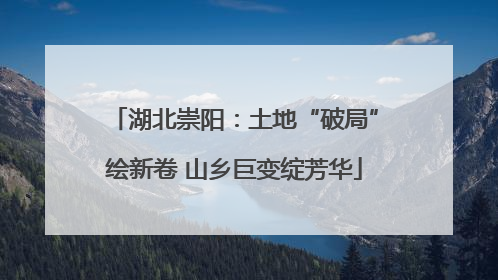 湖北崇阳：土地“破局”绘新卷 山乡巨变绽芳华