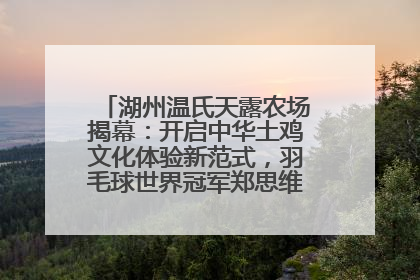 湖州温氏天露农场揭幕：开启中华土鸡文化体验新范式，羽毛球世界冠军郑思维助力品牌兴农