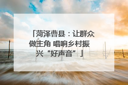 菏泽曹县：让群众做主角 唱响乡村振兴“好声音”