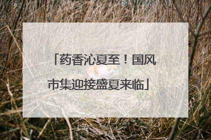 药香沁夏至！国风市集迎接盛夏来临