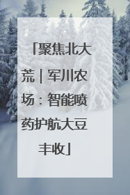 聚焦北大荒｜军川农场：智能喷药护航大豆丰收