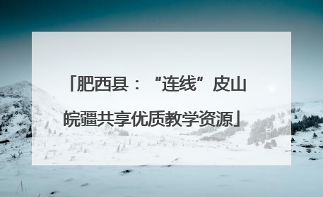 肥西县：“连线”皮山 皖疆共享优质教学资源