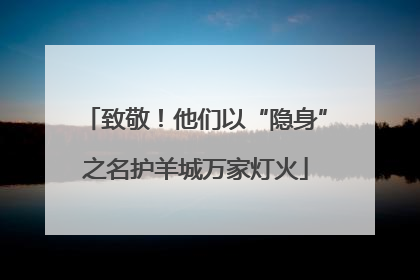 致敬！他们以“隐身”之名护羊城万家灯火