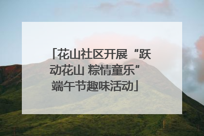 花山社区开展“跃动花山 粽情童乐”端午节趣味活动