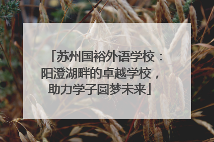 苏州国裕外语学校：阳澄湖畔的卓越学校，助力学子圆梦未来