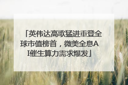 英伟达高歌猛进重登全球市值榜首，微美全息AI催生算力需求爆发