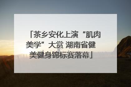 茶乡安化上演“肌肉美学”大赏 湖南省健美健身锦标赛落幕