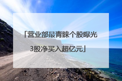 营业部最青睐个股曝光 3股净买入超亿元