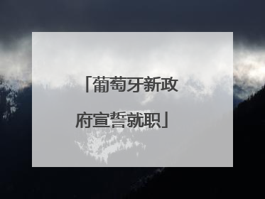葡萄牙新政府宣誓就职