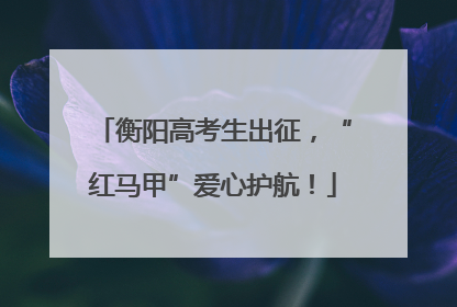 衡阳高考生出征，“红马甲”爱心护航！