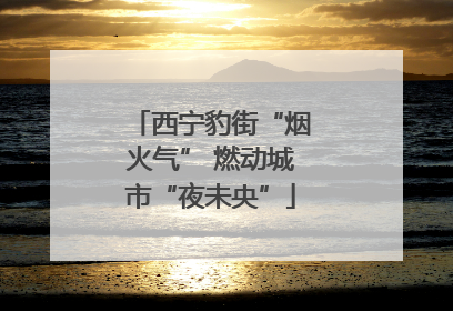 西宁豹街“烟火气” 燃动城市“夜未央”