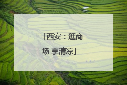 西安：逛商场 享清凉