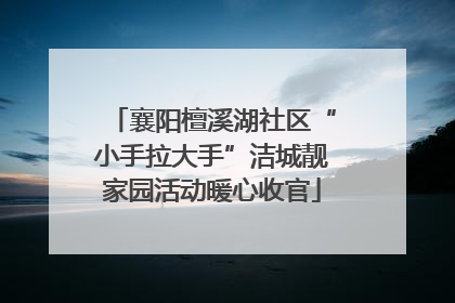 襄阳檀溪湖社区“小手拉大手”洁城靓家园活动暖心收官