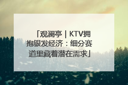 观澜亭｜KTV拥抱银发经济：细分赛道里藏着潜在需求