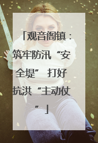 观音阁镇：筑牢防汛“安全堤” 打好抗洪“主动仗”