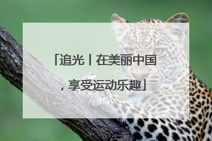 追光丨在美丽中国，享受运动乐趣
