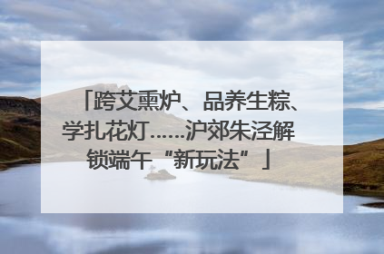 跨艾熏炉、品养生粽、学扎花灯……沪郊朱泾解锁端午“新玩法”
