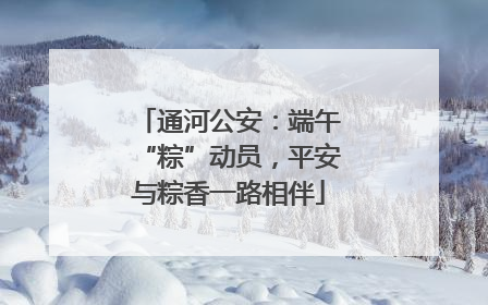 通河公安：端午“粽”动员，平安与粽香一路相伴