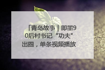 青岛故事｜即墨90后村书记“功夫”出圈，单条视频播放量过600万