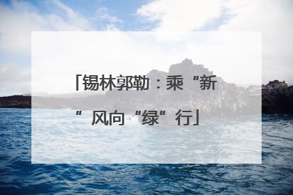 锡林郭勒：乘“新”风向“绿”行