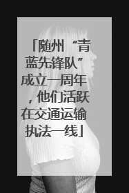 随州“青蓝先锋队”成立一周年，他们活跃在交通运输执法一线