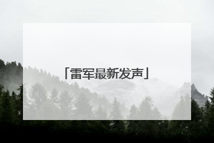 雷军最新发声