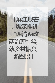 麻江坝芒：纵深推进“两清两改两治理”绘就乡村振兴新图景