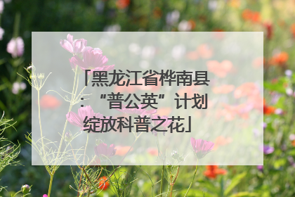 黑龙江省桦南县：“普公英”计划绽放科普之花
