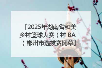 2025年湖南省和美乡村篮球大赛（村 BA）郴州市选拔赛闭幕