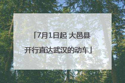 7月1日起 大邑县开行直达武汉的动车