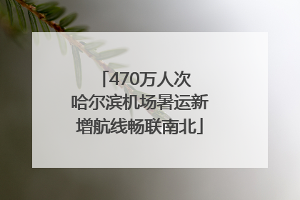 470万人次 哈尔滨机场暑运新增航线畅联南北