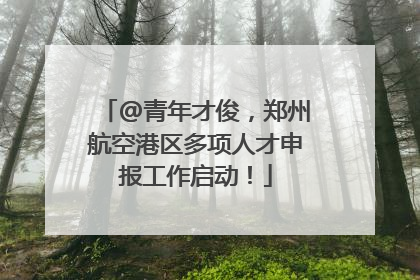 @青年才俊，郑州航空港区多项人才申报工作启动！