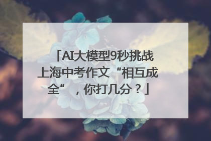 AI大模型9秒挑战上海中考作文“相互成全”，你打几分？