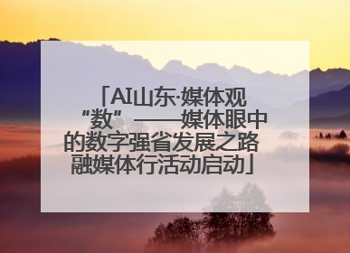 AI山东·媒体观“数”——媒体眼中的数字强省发展之路融媒体行活动启动