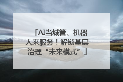 AI当城管、机器人来服务！解锁基层治理“未来模式”
