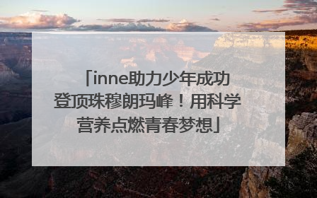 inne助力少年成功登顶珠穆朗玛峰！用科学营养点燃青春梦想